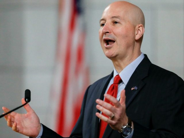 Neb. Gov. Pete Ricketts addresses lawmakers in Lincoln Neb