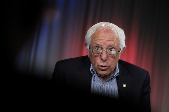 Sen. Bernie Sanders I-Vt. speaks during an interview with The Associated Press Monday