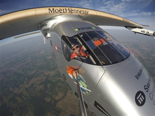 Bertrand Piccard aboard Solar Impulse 2