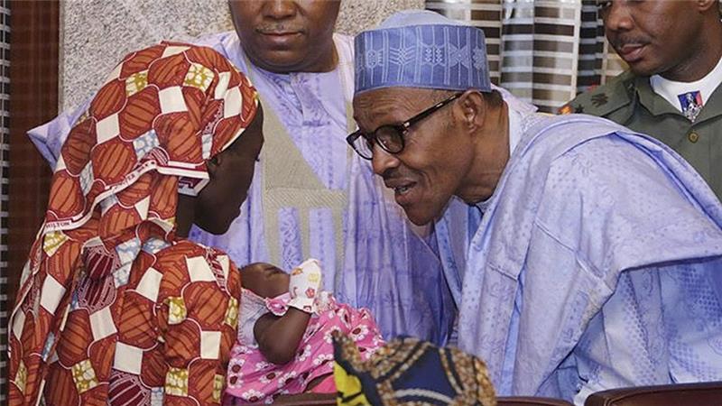 Amina who was flown to Abuja to meet Buhari was abducted in April 2014