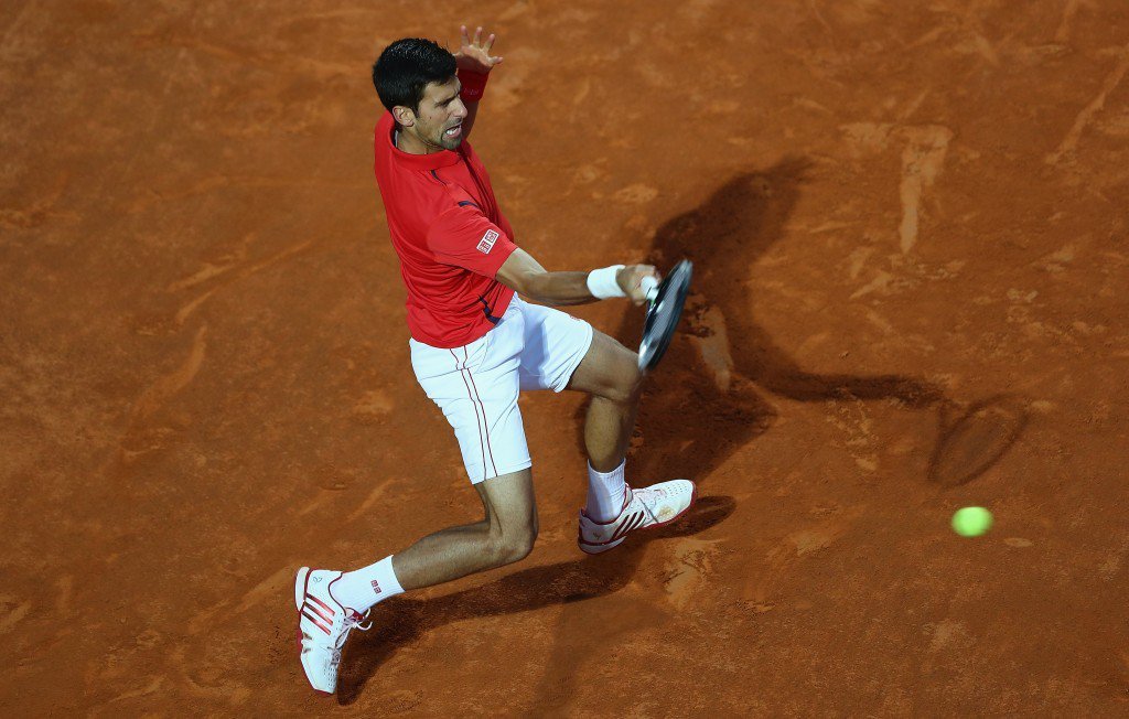 Novak Djokovic was involved in another gruelling contest as he beat Kei Nishikori to reach the Rome Masters final