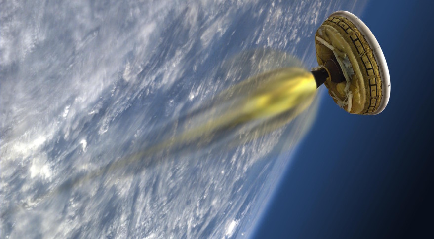 Artist's rendering of the LDSD NASA's 'flying saucer.&#039 Credit NASA  JPL-Caltech