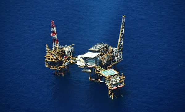 25 2015 from a seaplane of Hainan Maritime Safety Administration shows the Yacheng 13-1 drilling rig during a patrol in south China Sea