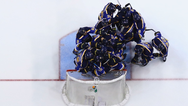 The St. Louis Blues finally got the monkey off their back on Monday night beating the Chicago Blackhawks 3-2 in Game 7 and advancing to the second round of the playoffs after losing in the first round for the past three seasons