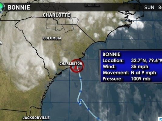 First 2016 US tropical storm warning issued for South Carolina