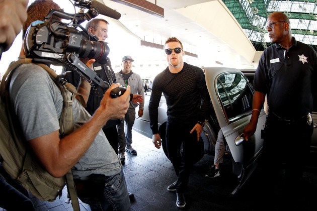 Canelo Alvarez arrival in Las Vegas