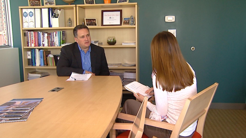 Colorado Oil and Gas Association CEO Dan Haley is interviewed by CBS4's Lauren Di Spirito