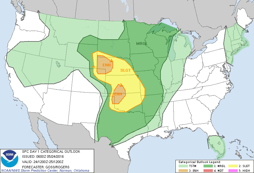 Severe Weather Threat Highest Today More Storms in Store This Week