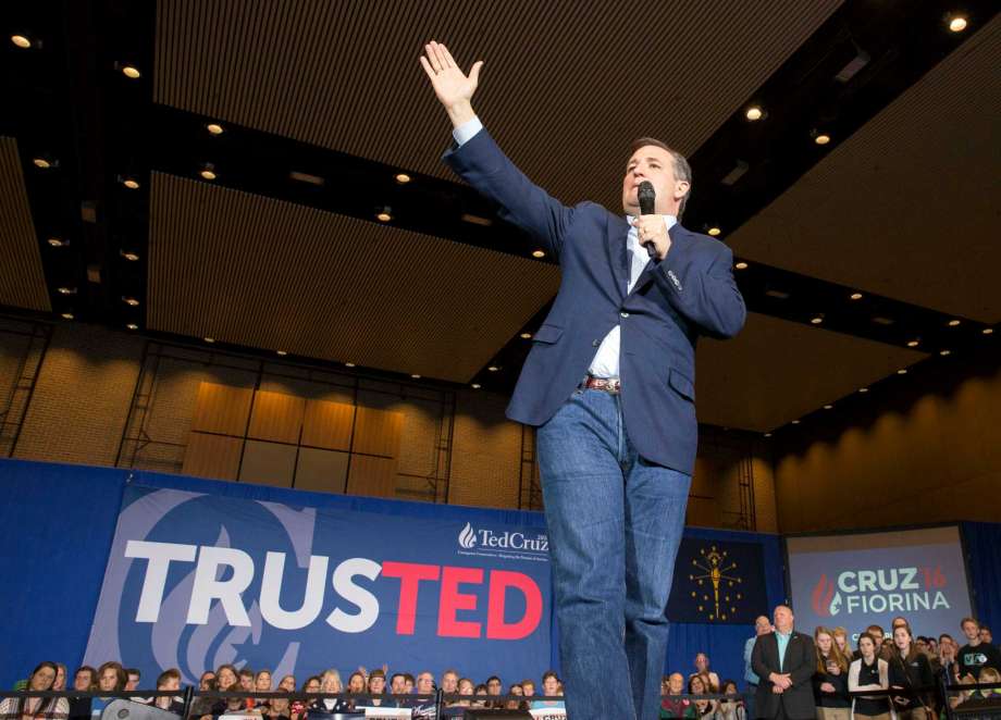 Republican presidential candidate speaks during a rally at the Century Center in South Bend Ind. Thursday