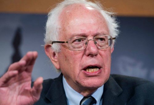 Democratic presidential candidate Sen. Bernie Sanders I-Vt. greets supporters after a rally