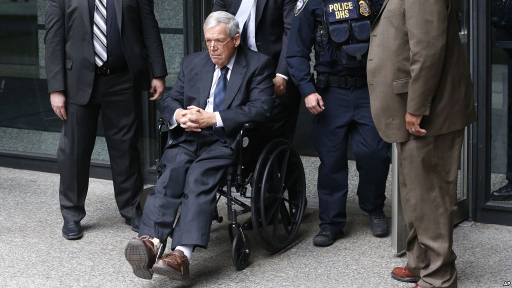 Chicago after his sentencing on federal banking charges which he pled guilty to last year