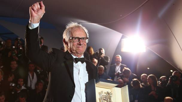 Director Ken Loach with his Palme D'Or for his film I Daniel Blake