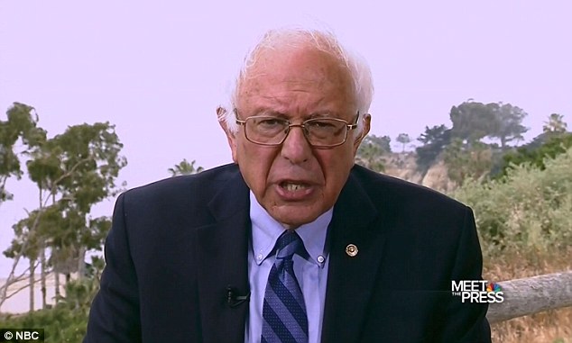 Sen. Bernie Sanders still has skin in the game- but also let Chuck Todd know on Meet the Press that he wanted to see an anti Wall Street politician become Hillary Clinton's running mate