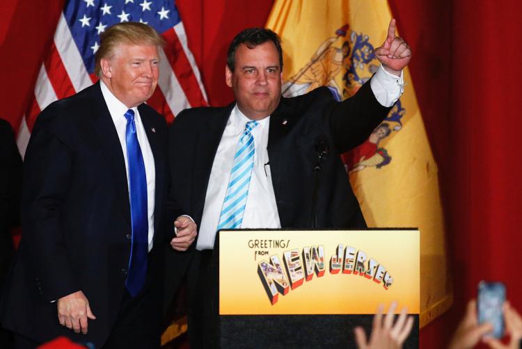 Donald Trump appeared at a fundraising event for New Jersey Gov. Chris Christie on Thursday