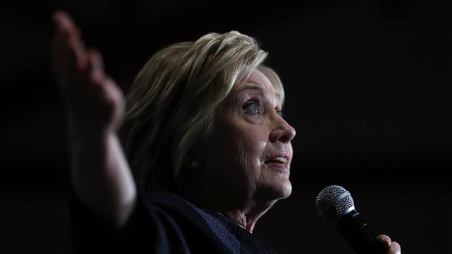 US Democratic presidential candidate Hillary Clinton speaks during a campaign event at Parkside Hall