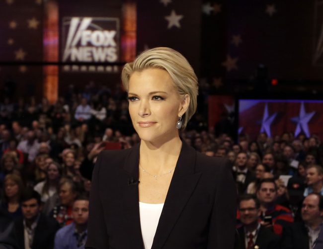 Moderator Megyn Kelly waits for the start of the Republican presidential primary debate in Des Moines Iowa. Donald Trump says people who are bullied gotta get over it and fight back. Its a message he delivers