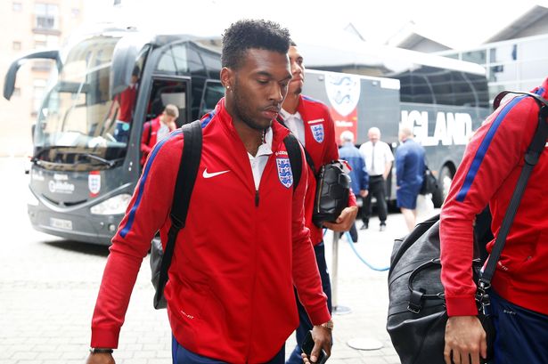 England's Daniel Sturridge arrives at the Hilton Gateshead. Owen Humphreys  PA Wire