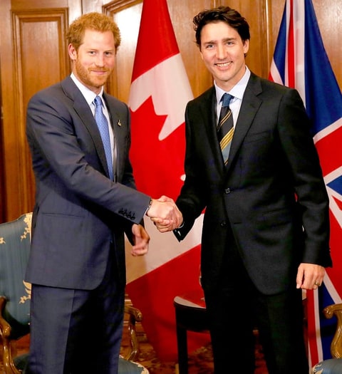 Prince Harry and Justin Trudeau