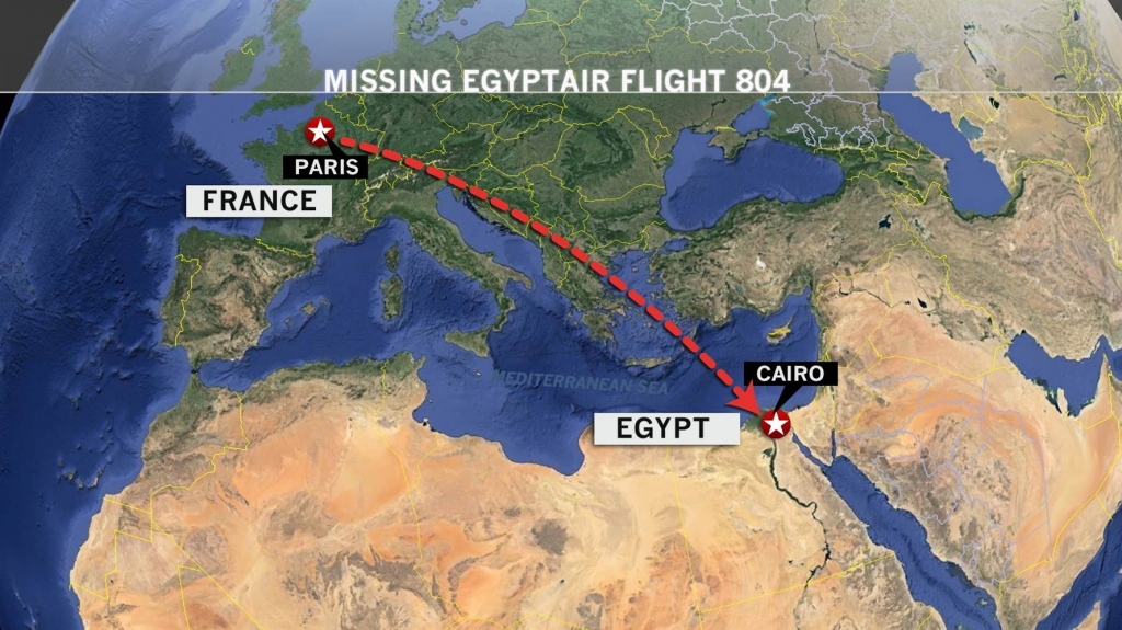 An Egypt Air flight from Paris to Cairo Egypt disappeared from radar late Wednesday night with 66 people on board the airline said