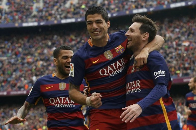 Barca thrash Espanyol Atletico crash out of title race