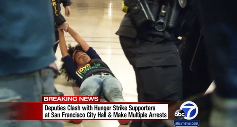 Protestor arrested by San Francisco police