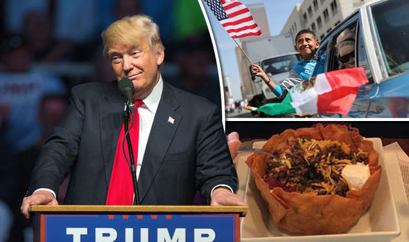 GETTY  TWITTERTrump caused a twitter meltdown over a taco bowl