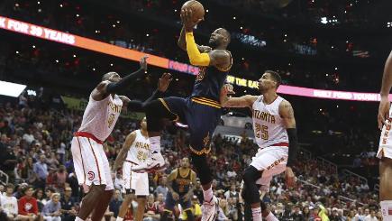 LeBron James was on the winning side again as the Cleveland Cavaliers beat the Atlanta Hawks