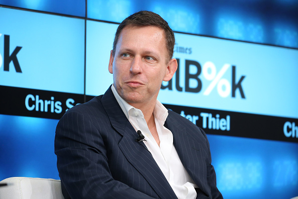 NEW YORK NY- NOVEMBER 03 Partner at Founders Fund Peter Thiel participates in a panel discussion at the New York Times 2015 Deal Book Conference at the Whitney Museum of American Art