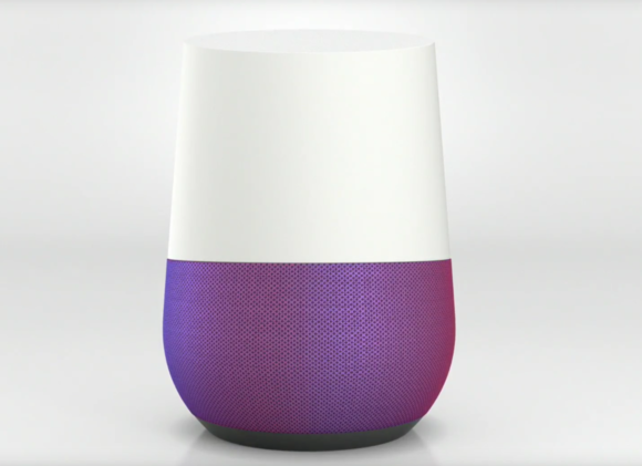 Google Home featuring a purple base