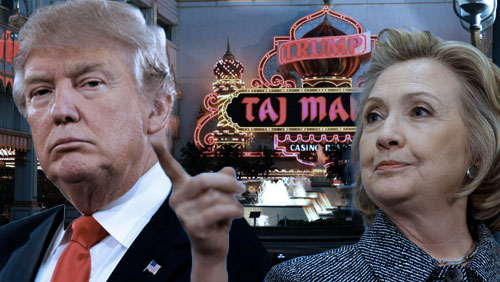 Clinton gets personal pokes Trump for failed casinos