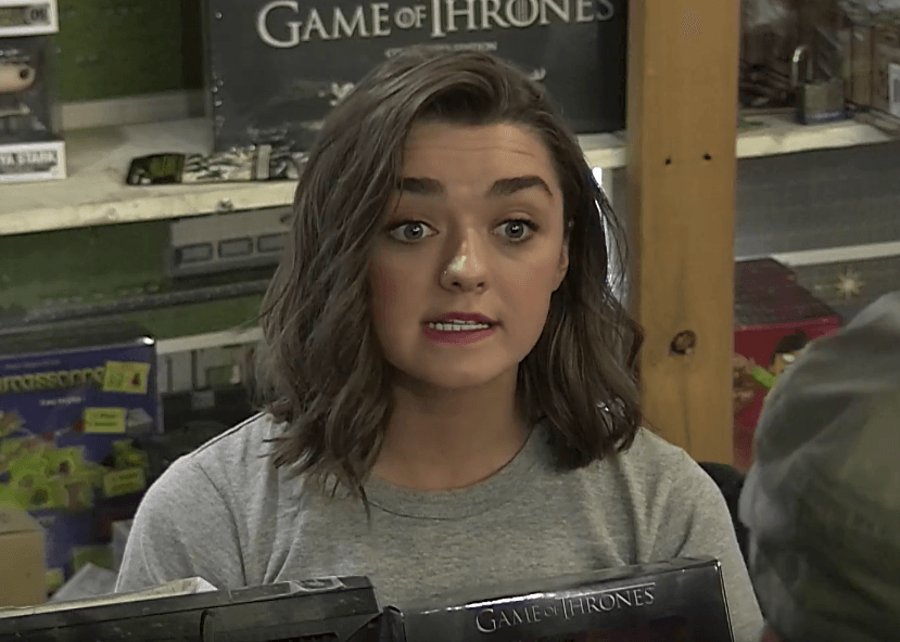 Maisie Williams Arya Stark Store Clerk Video