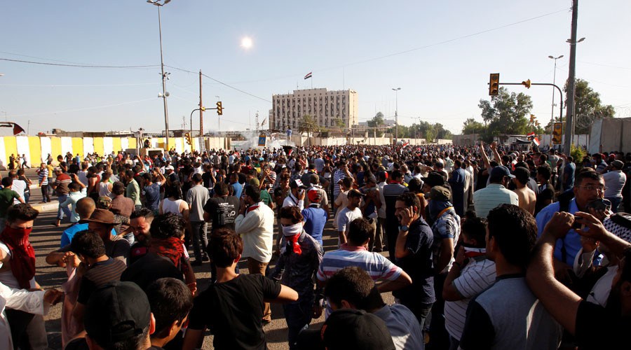 Anti-government protesters storm Baghdad's Green Zone in Iraq