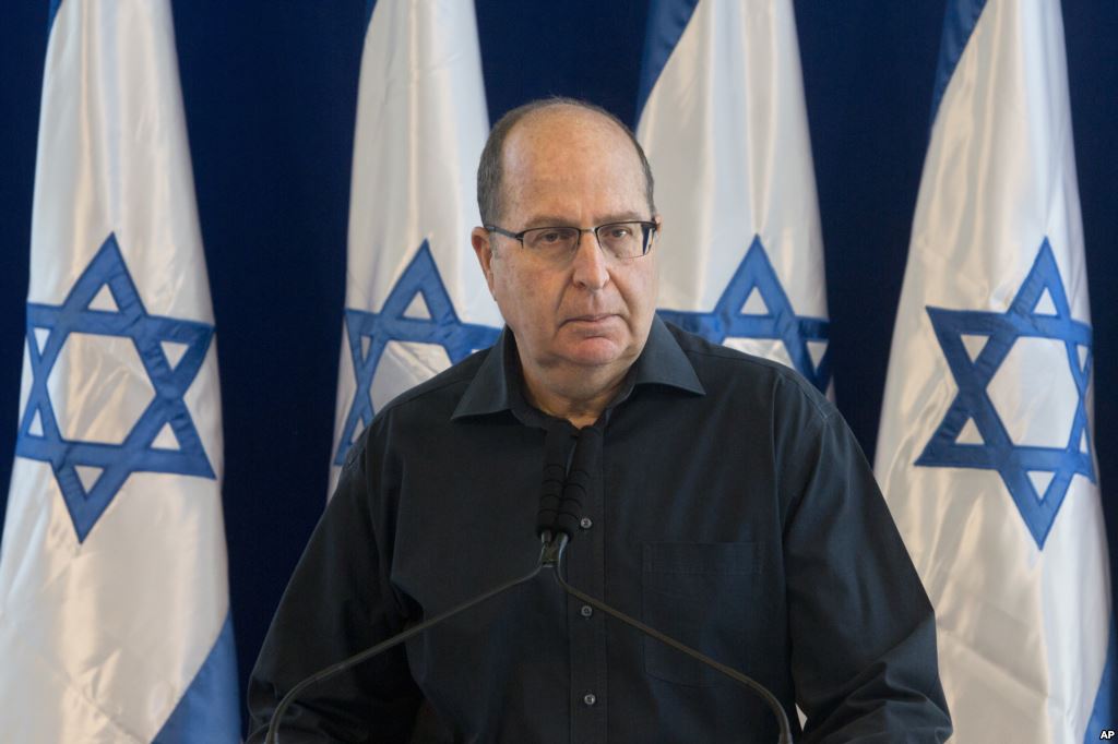 Israel's Defense Minister Moshe Yaalon speaks during a press conference at the Defense Ministry in Tel Aviv Israel