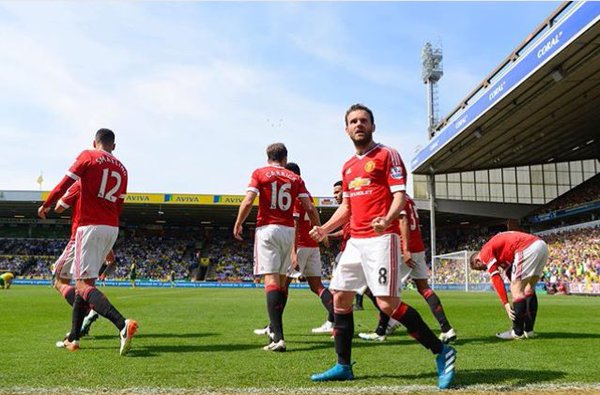 Juan Mata after scoring the lone goal