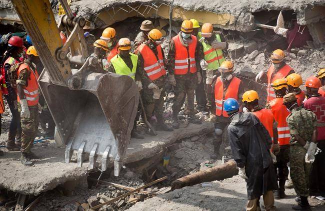 Baby saved from collapsed building in Kenya after more than three days