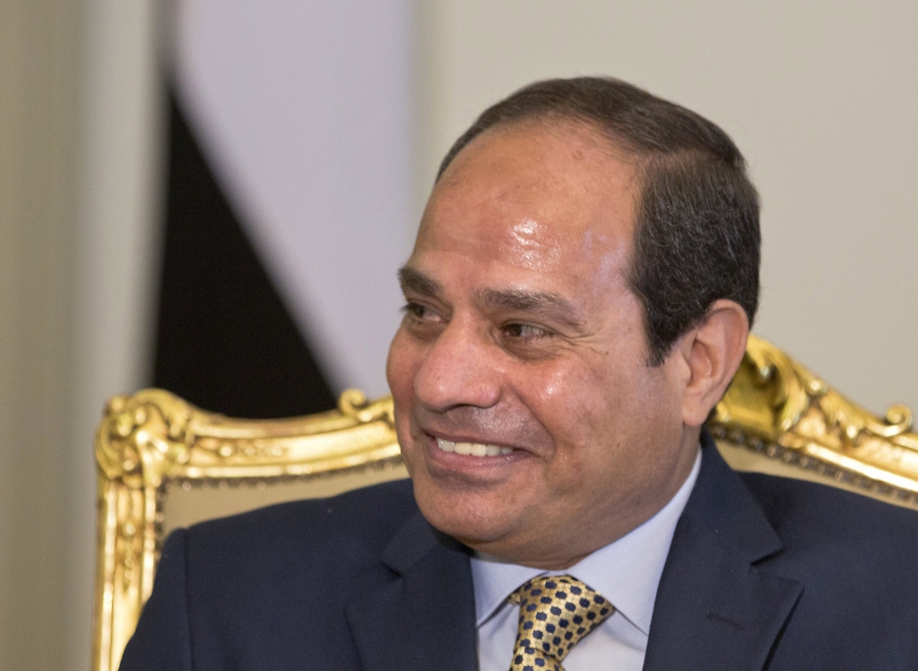 Egyptian President Abdel Fattah el-Sissi listens to U.S. Secretary of State John Kerry during their meeting at the Presidential palace in Cairo Egypt. President Abdel Fattah el-Sissi said Tuesday that Egypt