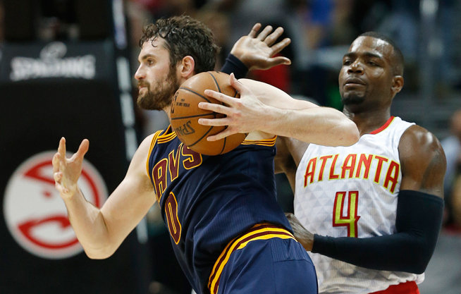 Kevin Love scored 27 points to lead the Cleveland Cavaliers past the Atlanta Hawks in the Eastern Conference Semifinals