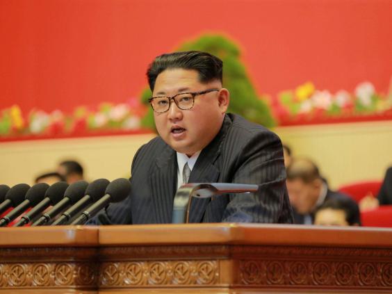 Kim Jong Un during the Workers Party Congress in Pyongyang