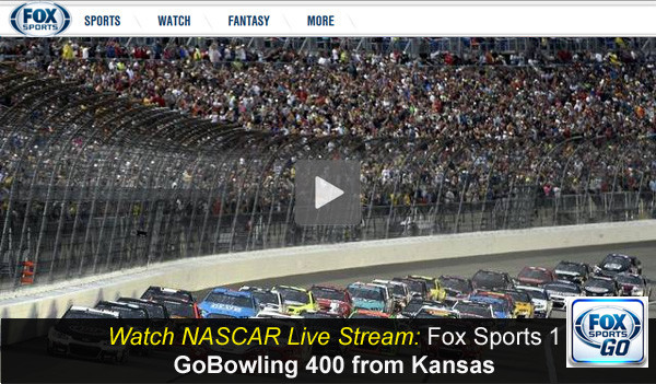 Watch NASCAR Live Stream Fox Sports 1 of Go Bowling 400 from Kansas