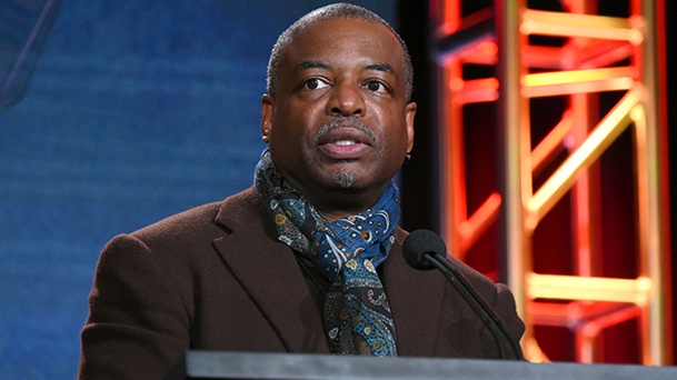 LeVar Burton speaks during the'Roots panel at the History 2016 Winter TCA on Wednesday Jan. 6 2016 in Pasadena