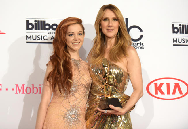 Lindsey Stirling and Celine Dion at the 2016 Billboard Music Awards. Associated Press Enlarge