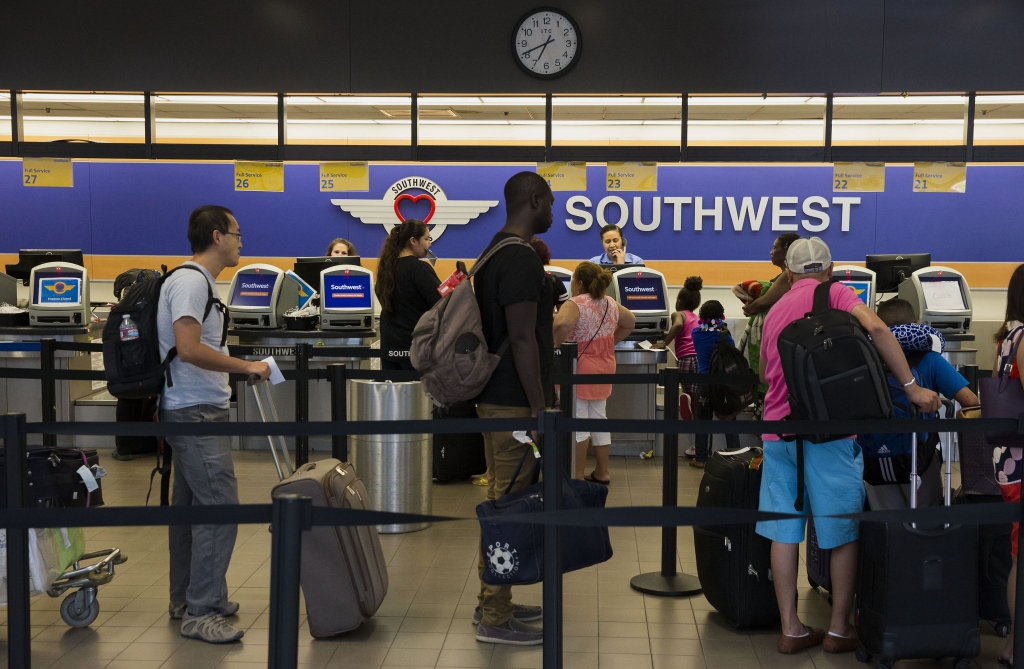 Inside Delta Air Lines Inc. Southwest Airlines Co. and United Continental Holdings Inc. Terminals At Los Angeles International Airport