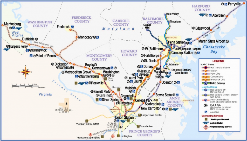 MARC Train Map