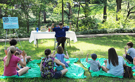 The Highland Park Library hosted an interactive Story Time in Prather Park