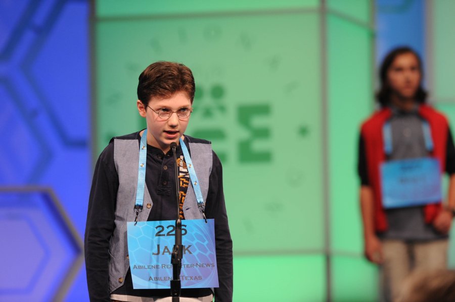 Mark Bowen  Scripps National Spelling Bee Jack Miller 12 of Abilene competes at the 2016 Scripps National Spelling Bee in National Harbor Maryland