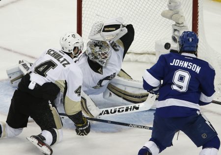 Matt Murray may return to the backup goalie role after giving up four goals in game four. Mandatory Credit Reinhold Matay-USA TODAY Sports