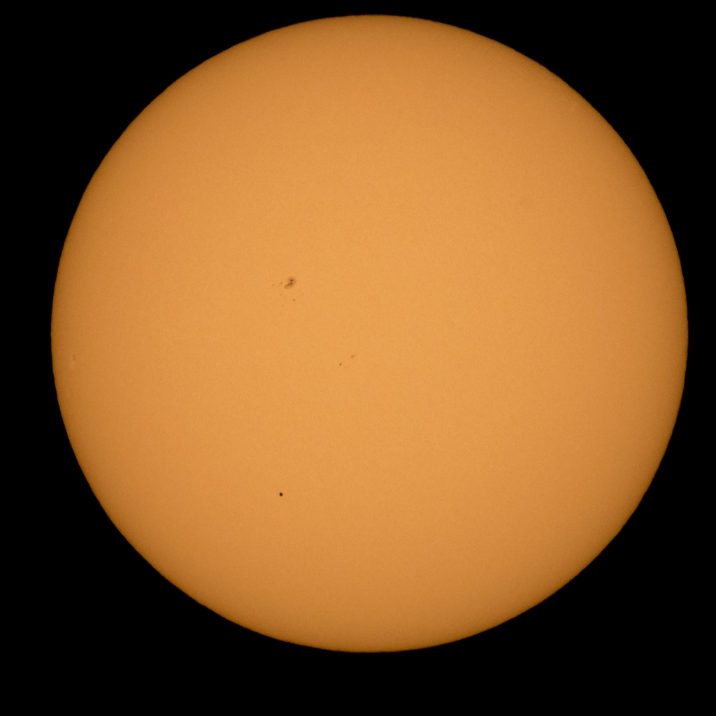 BOYERTOWN PA- MAY 9 In this handout provided by NASA the planet Mercury is seen in silhouette lower left as it transits across the face of the sun Monday