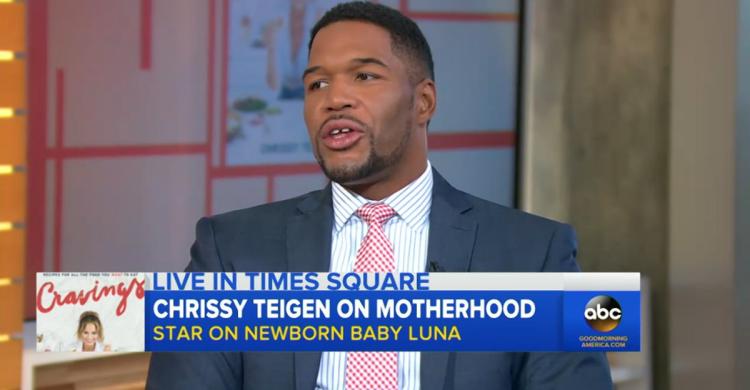 Michael Strahan interviewed supermodel Chrissy Teigen on Tuesday's'Good Morning America