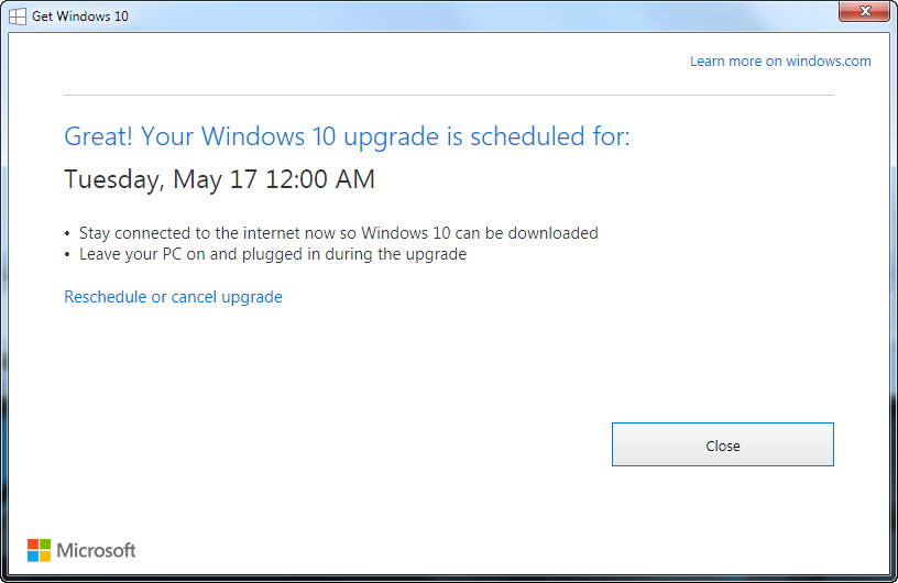 Microsoft Corporation (MSFT) is Forcing Users with Scheduled Windows 10 Upgrade