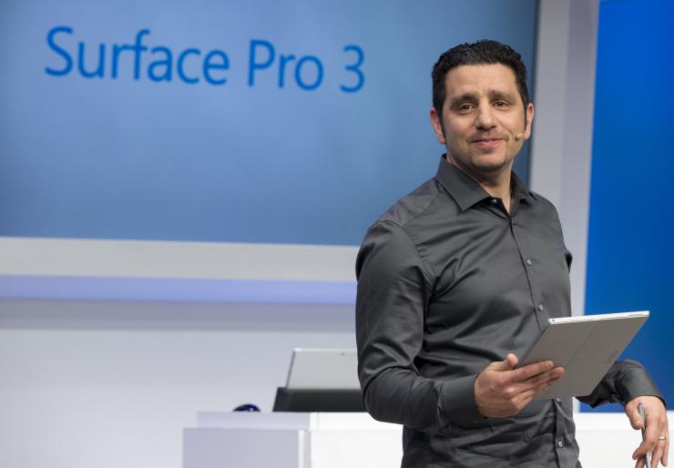 Panos Panay corporate vice president for Surface Computing at Microsoft Corp unveils the new Microsoft Surface Pro 3 in New York